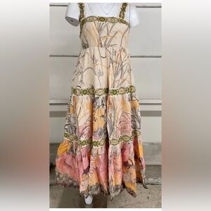 ISO Anthropologie, floral square neck, midi dress size small. NOT SELLING